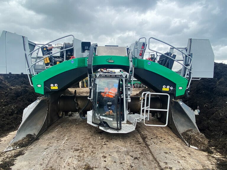 Komptech Topturn windrow turner cab lowered